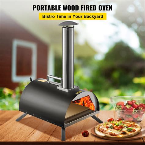 Vevor Outdoor Pizza Oven 12 Wood Fired Oven With Feeding Port Wood Pellet Burning Pizza Maker