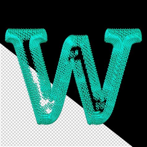 Symbole Fait De Dollar Turquoise Signes D Lettre W Psd Premium