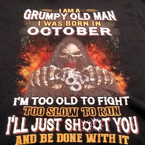 Fruit Of The Loom Shirts Grumpy Old Man Born In October Tee Poshmark