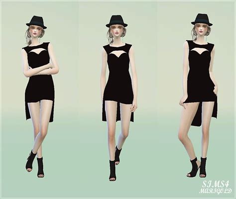 Sims4 Marigold “• Sexy Unbalance Dress섹시 언발란스 드레스7 Colors My Blogdownload ” Sims 4