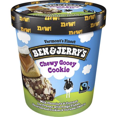 Ben And Jerrys Ice Cream Chewy Gooey Cookie 458 Ml Woolworths