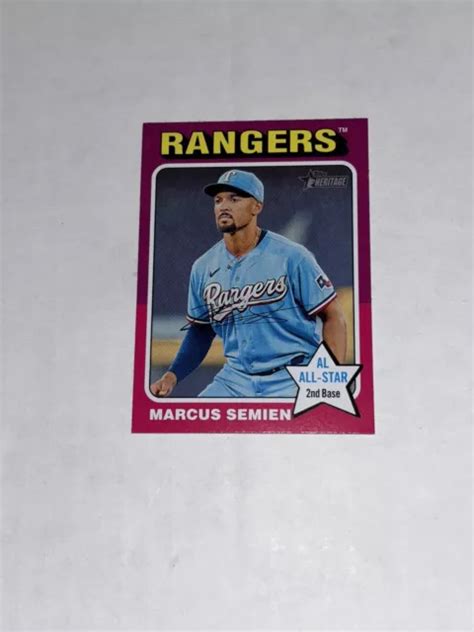 CARTA ALL STAR TEXAS Rangers Marcus Semien 2024 Topps Heritage Baseball