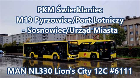 PKM Świerklaniec linia M19 MAN NL330 Lion s City 12C EfficientHybrid