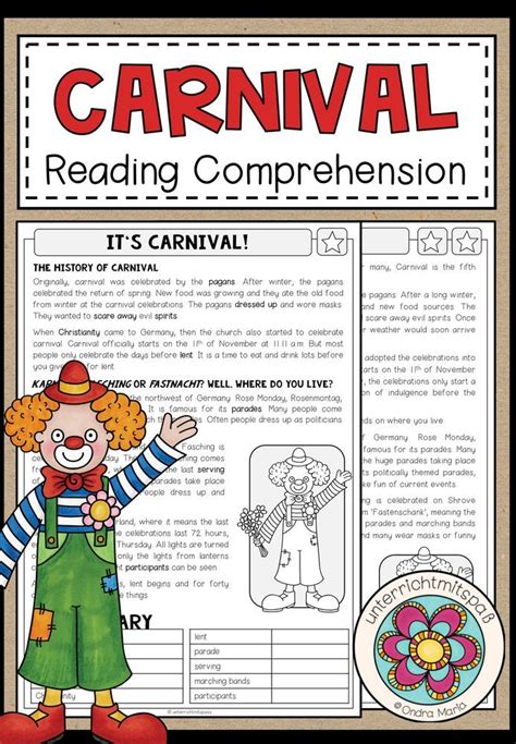 It S Carnival Reading Comprehension Fach Differenziert