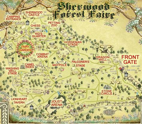 Sherwood Forest Faire Map - Colorado Map