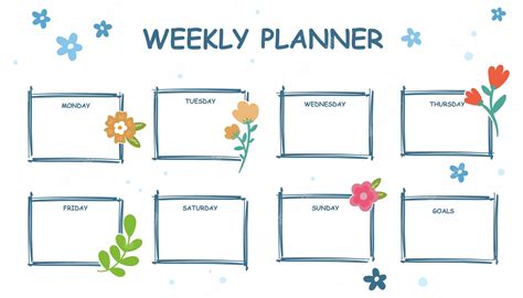 Premium Vector Weekly Planner And Monthly Planner Template