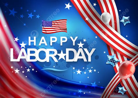 Feliz Día Del Trabajo Fondo De Bandera Americana America Estados Unidos Día Laboral Imagen De