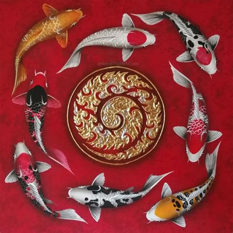 Traditional Japanese Koi Fish Painting