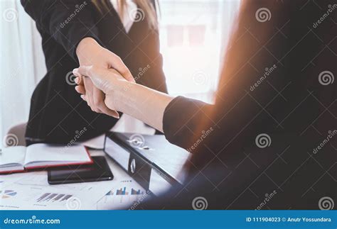 Business Woman Handshaking Each Other Stock Image Image Of Female