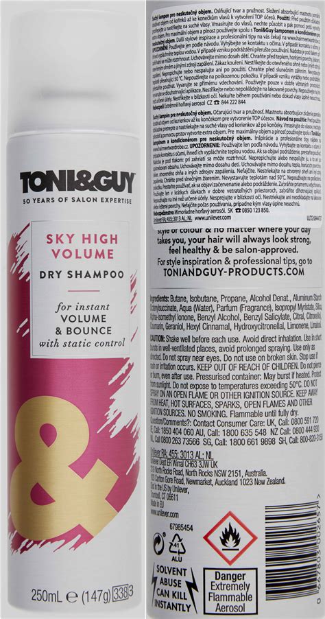 Teta Drogerie Toni Guy Sky High Volumising Such Ampon Pro Objem Ml