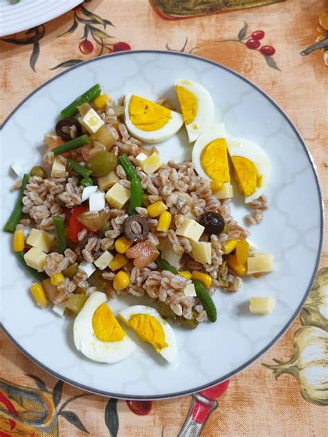 FARRO FREDDO UOVA FAGIOLINI Ricetta Insalata Estiva Fredda Con Farro