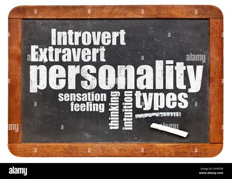 Personality Types Word Cloud On A Vintage Blackboard Stock Photo Alamy