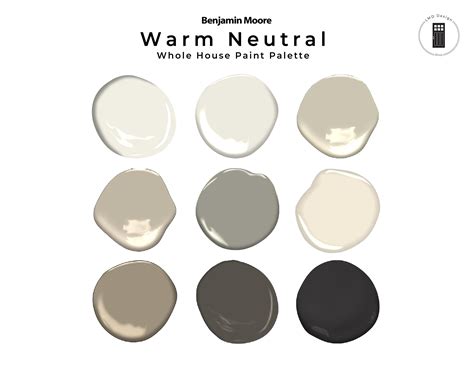 Benjamin Moore Warm Neutral Paint Color Palette Neutral Interior Whole ...