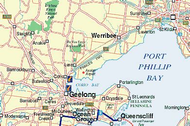 Tour Melbourne - Geelong and Surrounds Map