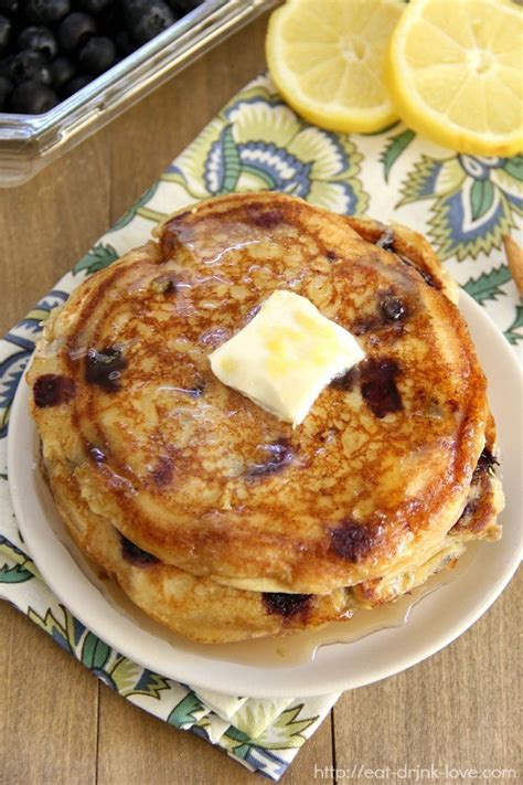 Blueberry Lemon Ricotta Pancakes Eat Drink Love