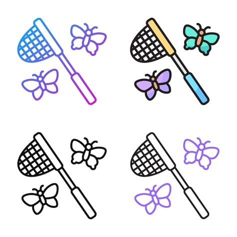 Premium Vector Butterfly Catheter Icon Design In Four Variation Color