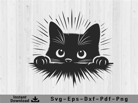 Cute Cat Svg Peeking Cat Svg Vector Graphic By Shikharay Creative