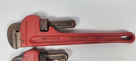 Set Of 3 Westward Cast Iron Straight Pipe Wrenches 3ly98 3ly97 3ly96