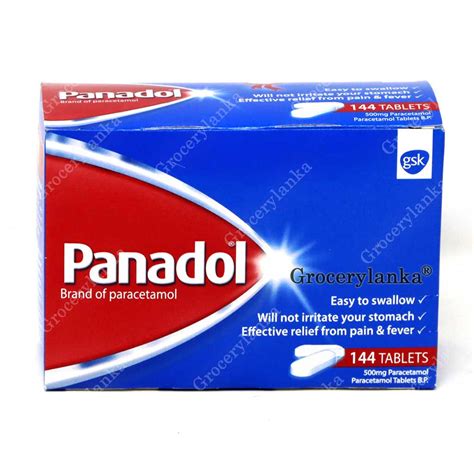 Panadol Paracetamol 500mg 12 Tablets Card — Grocerylanka