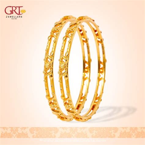 22K Gold Bangle Design From GRT Jewellers South India Jewels