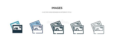 Images Icon In Different Style Vector Illustration Two Colored And