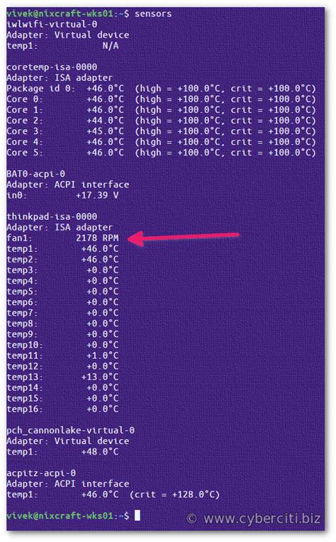 How to find fan speed in Linux for CPU and GPU - nixCraft