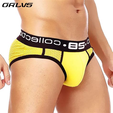 ORLVS Brand Men Underwear Briefs Cotton Sexy Mens Cueca Masculina Slip