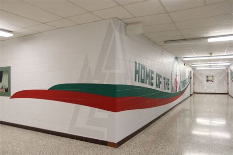 Ching Gym Hallway Mural 2 School Murals Custom Designed Airbrushed