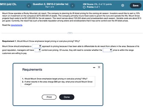 Solved Mount Snow Operates A Rocky Mountain Ski Resort The Chegg