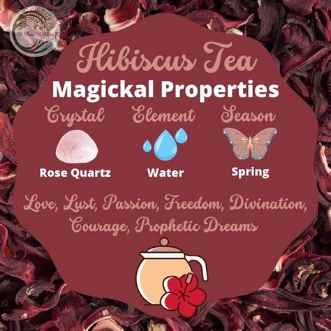 Hibiscus Tea Magickal Properties Kitchen Witch Recipes Wicca Recipes