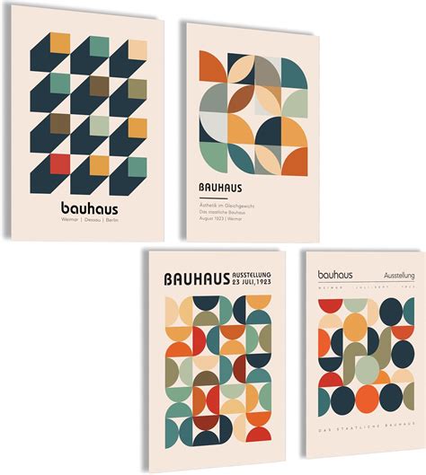 Mojoliving Bauhaus Poster Set Bauhaus Bilder Schlafzimmer Deko