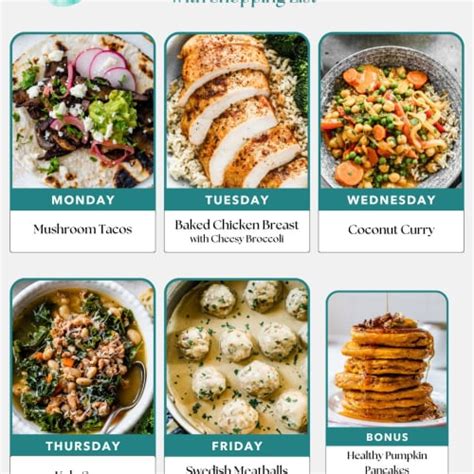 Free Healthy Weekly Meal Plans Wellplated