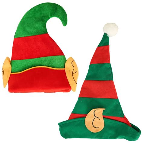 Sombrero De Elfo De Navidad Con Orejas Para Ni O Y Adulto Gorro De Pap