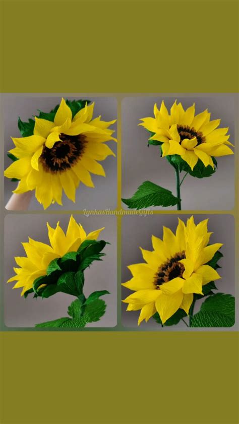 Paper Sunflower By Lynkashandmadets Paper Sunflowers Paper Flowers Sunflower Paper Flowers