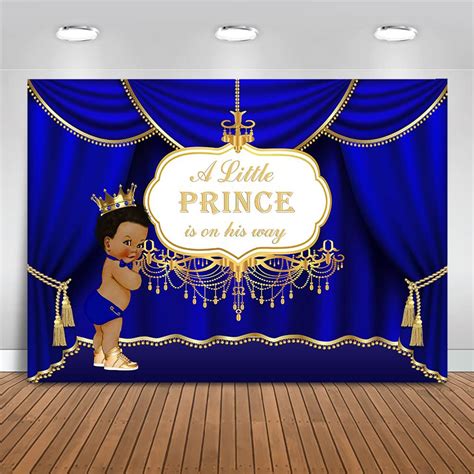 Buy Moca Royal Blue Prince Backdrop Royal Curtain Baby Shower