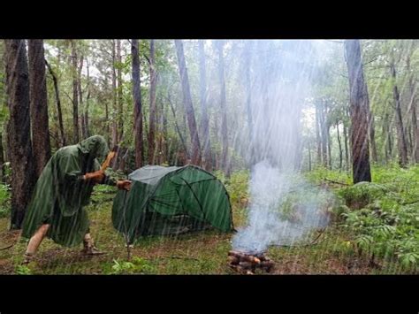 Solo Camping In Heavy Rain And Thunderstorm Non Stop Rainstorms Rest