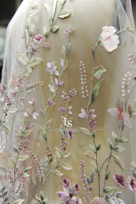 Embroidery Flower Veil Bridal Outfit