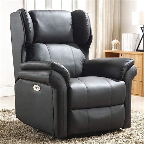 Oakford Electric Bonded Leather Auto Recliner Chair With Usb