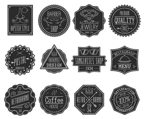 Retro Labels Set 470554 Vector Art At Vecteezy