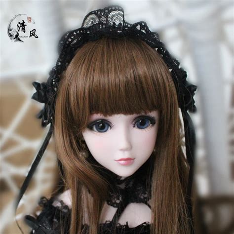 Full Set Top Quality 1 3 Bjd Girl 60cm Pvc Doll Wig Clothes All