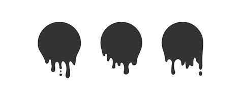 Premium Vector Drip Of Paint Icon Set Blob Melt Vector Desing