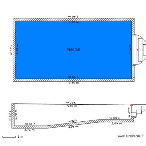 Plan Et Coupe Piscine Echelle Plan Pi Ce M Dessin Par