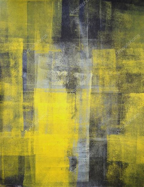 Black and yellow abstract art | Black and Yellow Abstract Art Painting ...