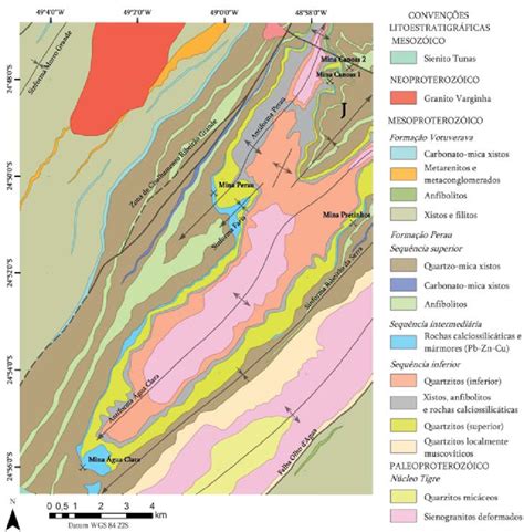 Mapa Geol Gico Da Rea De Estudo Modificado De Daitx A