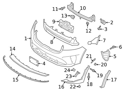 白 フリル付 2016 2019 Kia Sorento Front Bumper Cover Reinforcement Beam