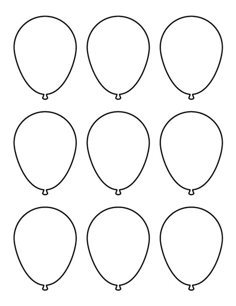 Printable Small Balloon Template Diy And Crafts