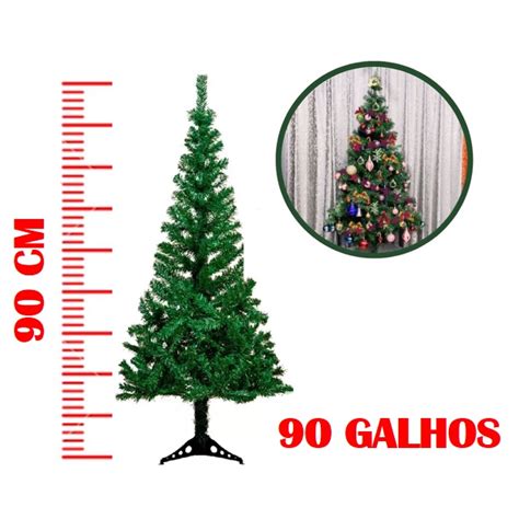 Arvore De Natal Media Cm Galhos Verde Decora O Pinheiro Canadense