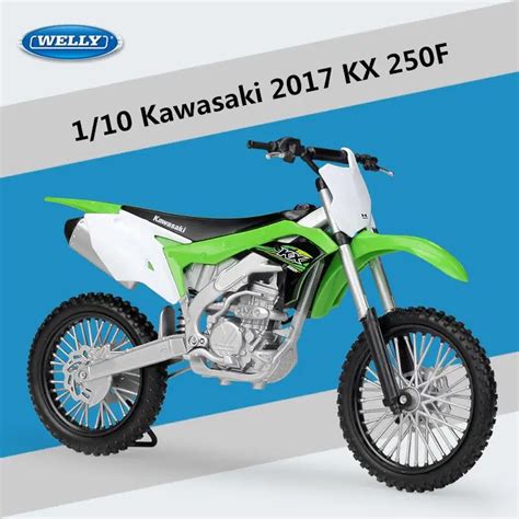 WELLY modelo de motocicleta Kawasaki KX250F 1 10 colección de