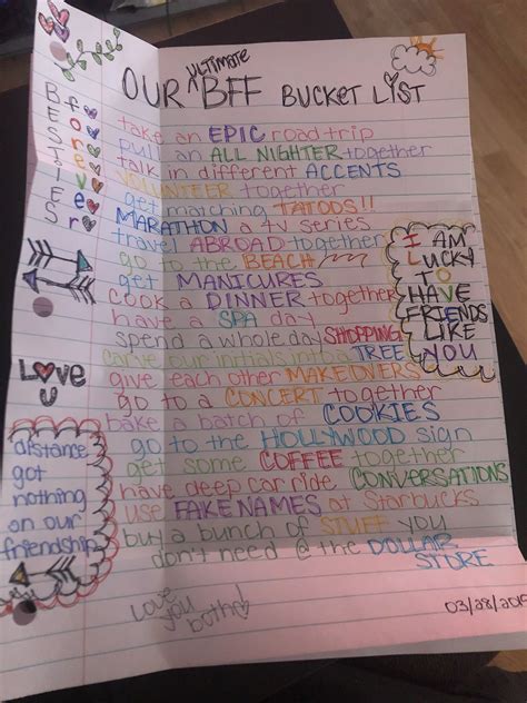 Best Friend Bucket List Things To Do With Your Best Friend Artofit