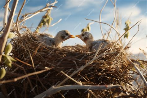 Premium AI Image | Photograph of birds in their nests